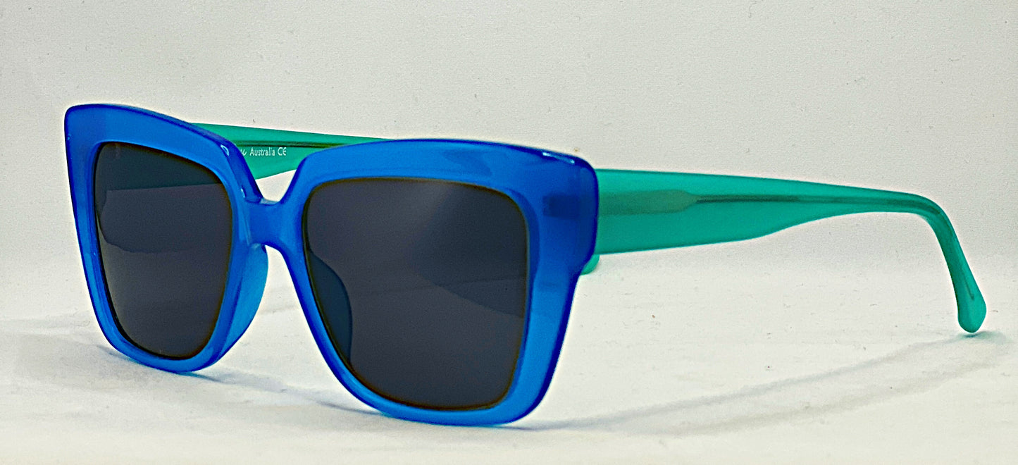 The Elusive Miss Lou Sunglasses The Runway Aqua + Mint