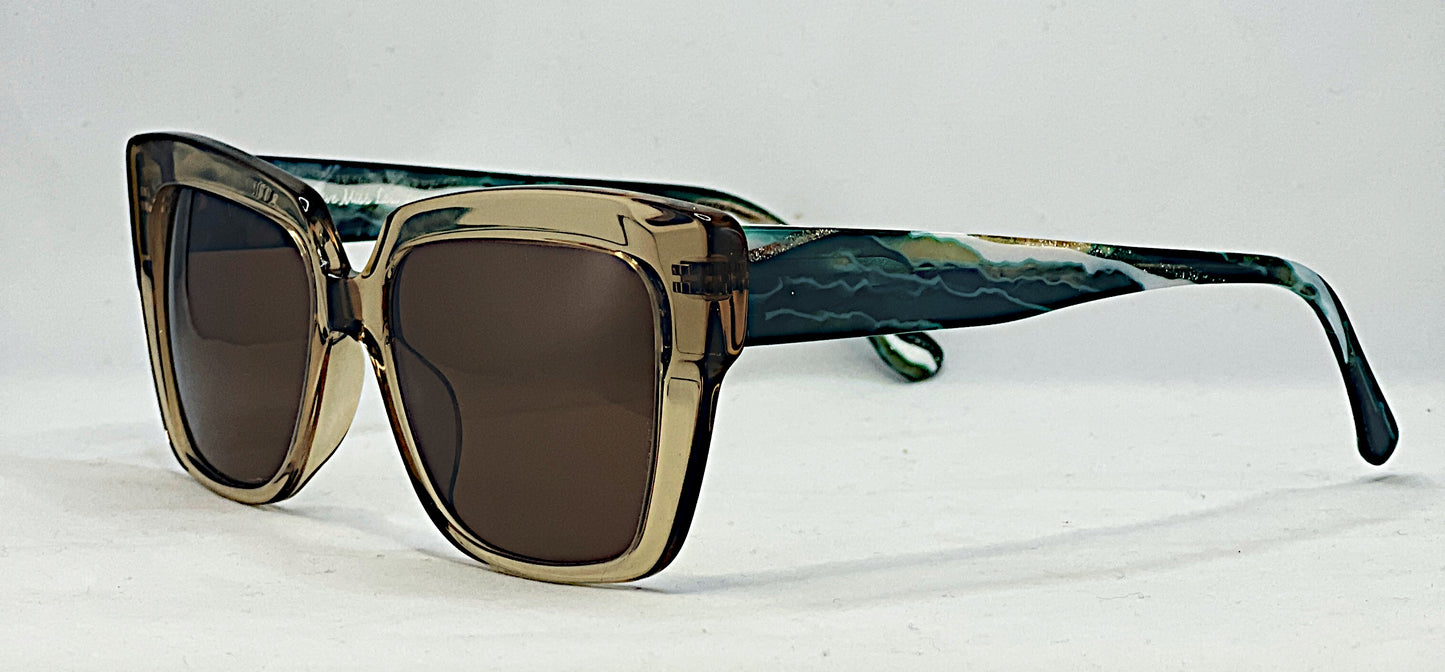 The Elusive Miss Lou Sunglasses The Runway Smoke + Emerald