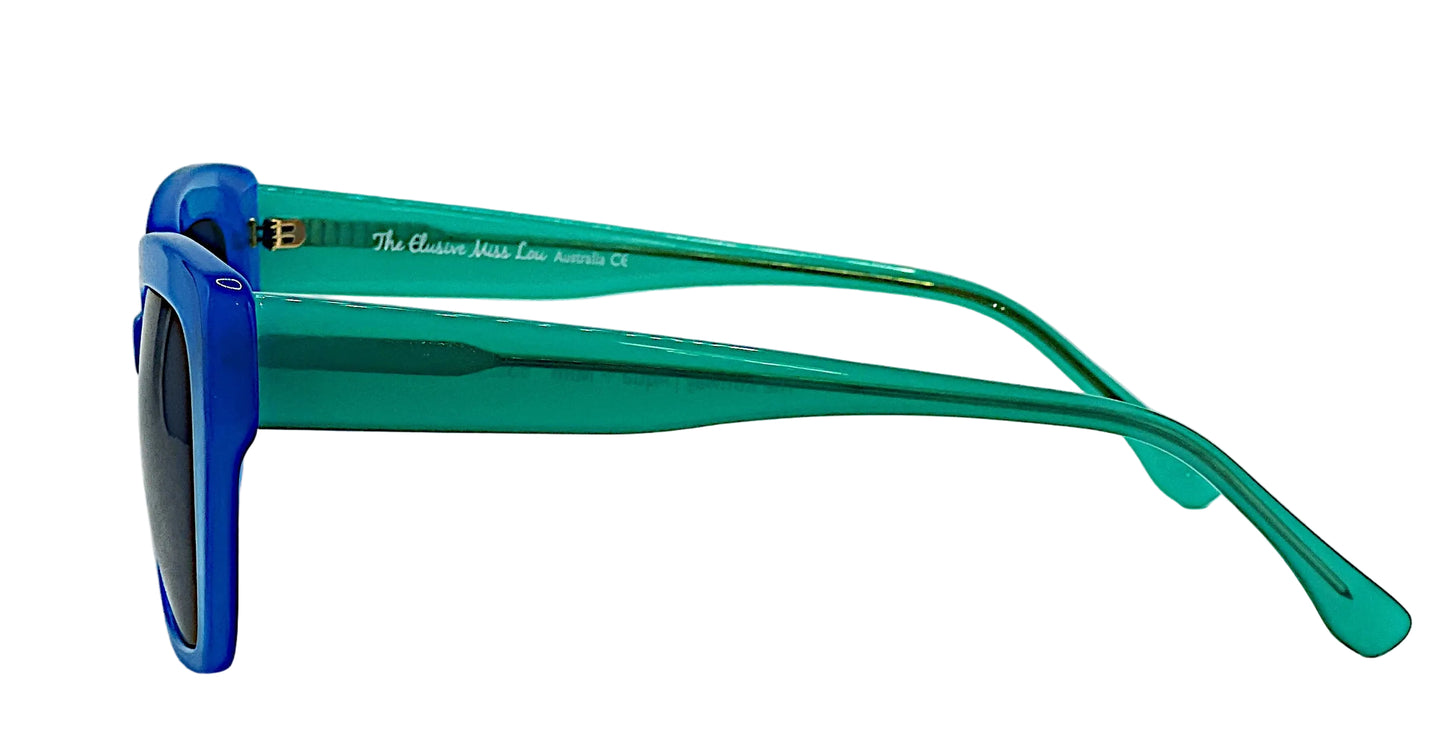 The Elusive Miss Lou Sunglasses The Runway Aqua + Mint