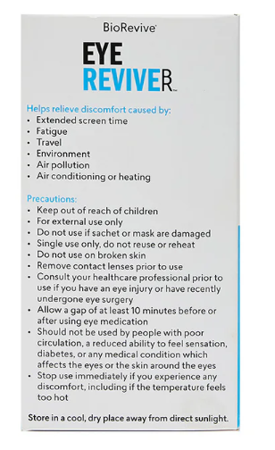EYE REVIVER SELF-HEATING STEAM EYE MASK 10 PACK