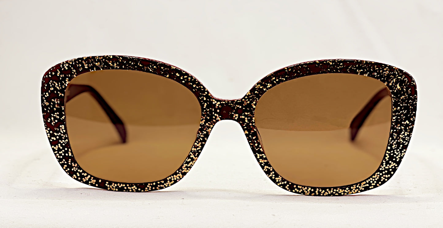 The Elusive Miss Lou Sunglasses The Ola Gold Glitter