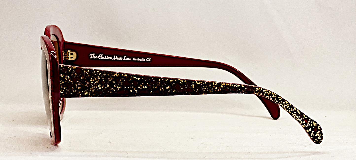 The Elusive Miss Lou Sunglasses The Ola Gold Glitter