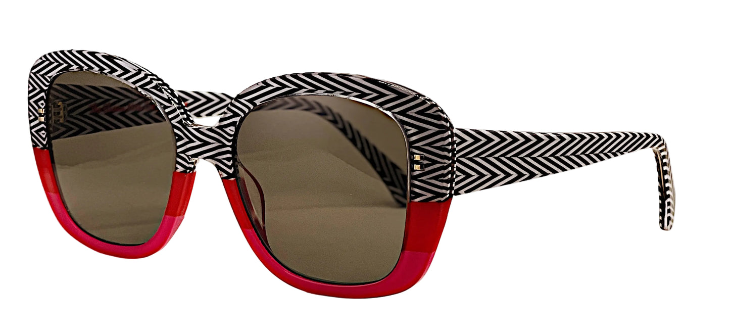 The Elusive Miss Lou Sunglasses The Ola Zig Stripe
