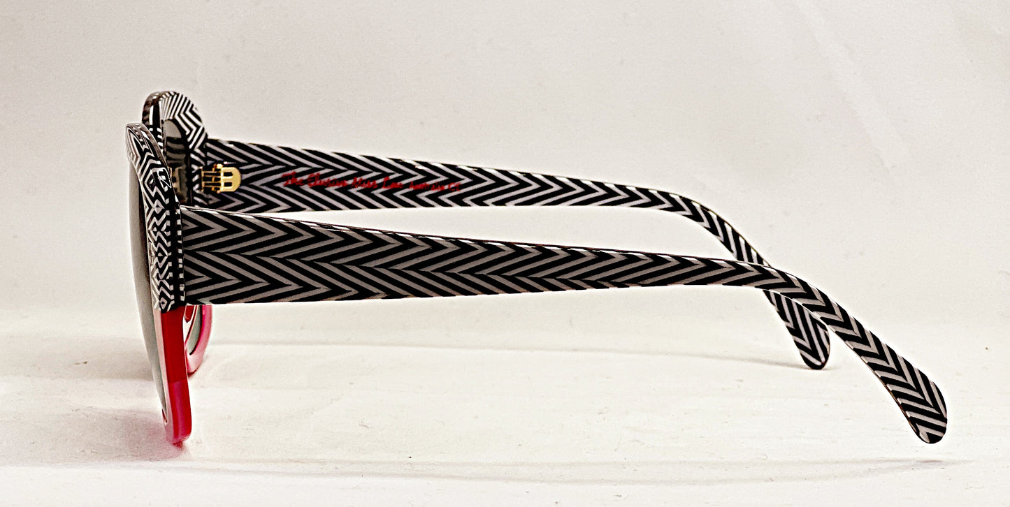 The Elusive Miss Lou Sunglasses The Ola Zig Stripe