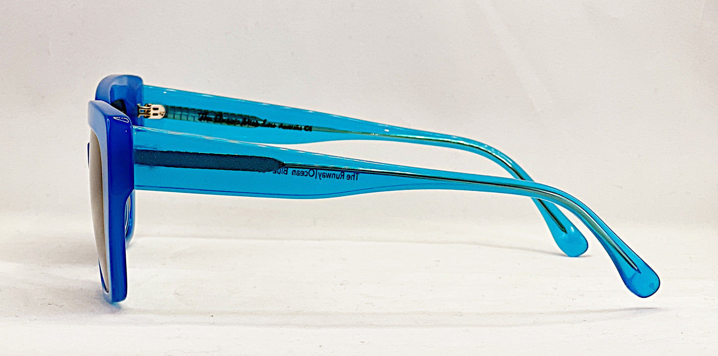 The Elusive Miss Lou Sunglasses The Runway Ocean Blue