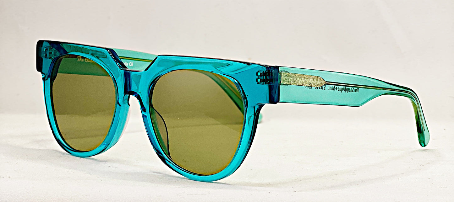 The Elusive Miss Lou Sunglasses The Sharp Aqua + Mint
