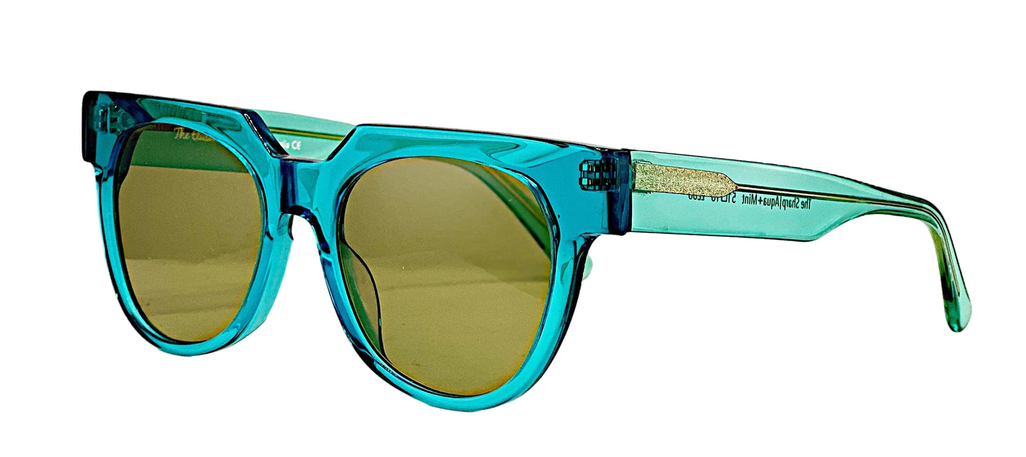 The Elusive Miss Lou Sunglasses The Sharp Aqua + Mint