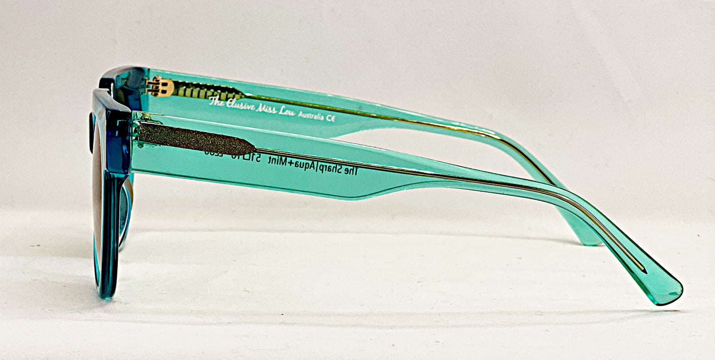 The Elusive Miss Lou Sunglasses The Sharp Aqua + Mint