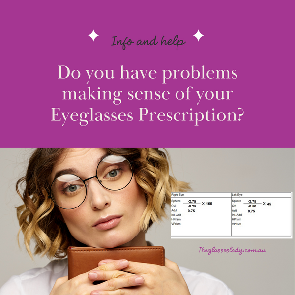 Do you have problems making sense of your Eyeglasses Prescription?