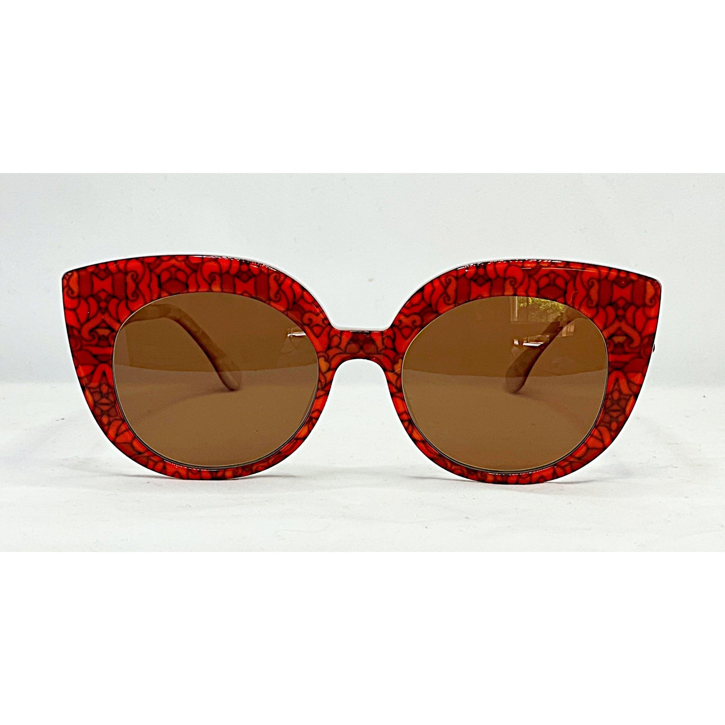 The Elusive Miss Lou Sunglasses The Irma  Orange Medusa