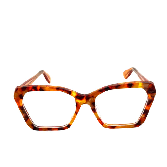 Tortoiseshell glasses on a white background