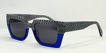 Load image into Gallery viewer, The Elusive Miss Lou Sunglasses The Gosh Blue Zig
