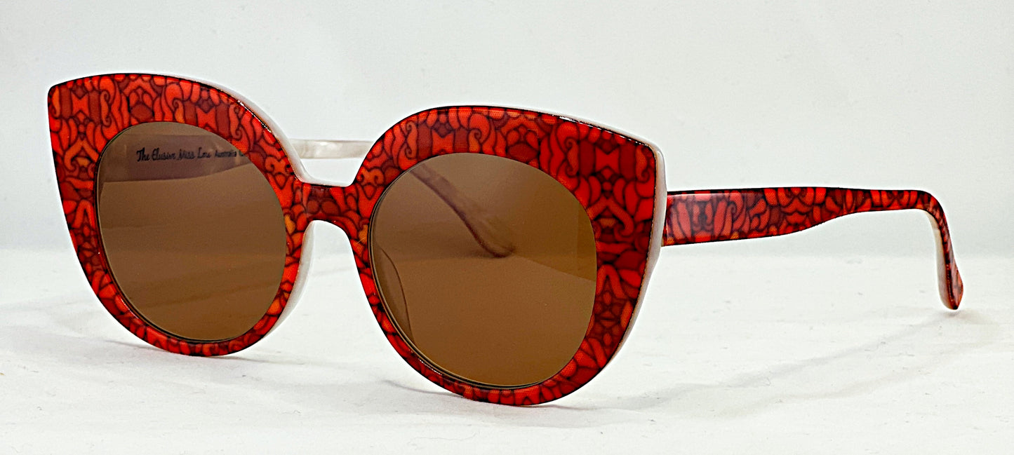 The Elusive Miss Lou Sunglasses The Irma  Orange Medusa