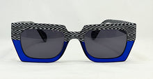 Load image into Gallery viewer, The Elusive Miss Lou Sunglasses The Gosh Blue Zig
