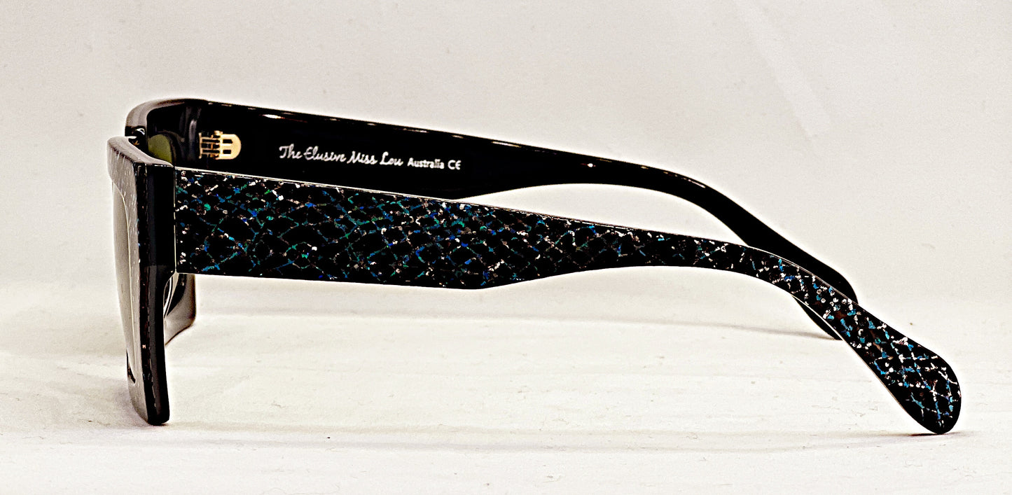 The Elusive Miss Lou Sunglasses The Gosh Black Glitter