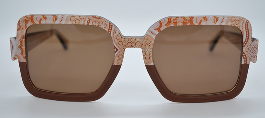 Jukurrpa Design Bunan To Murun Art - Flowers on the Hill Sunglasses